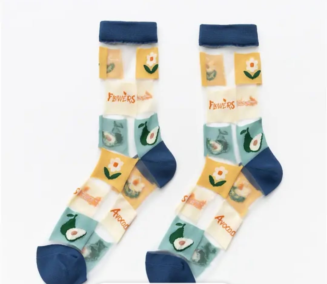 Medias flores y aguacate 